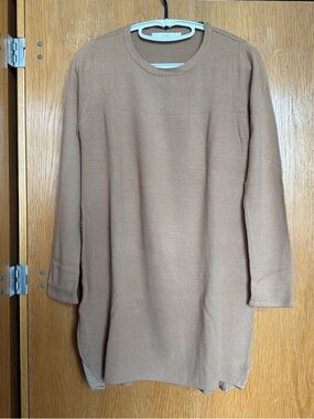 Neutral Camel Tunic Sweater
